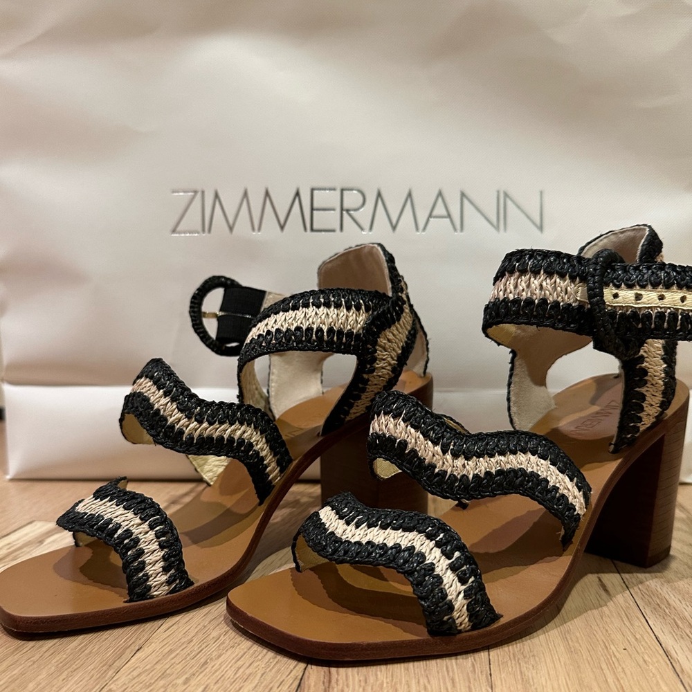 Zimmermann crochet block heel size 36